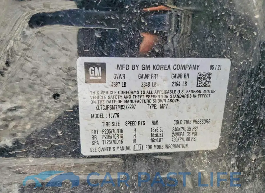 KL7CJPSM7MB372297# 13