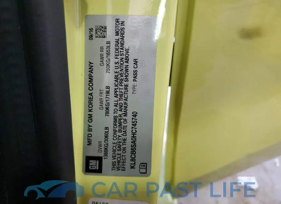 KL8CB6SA0HC745740# 13