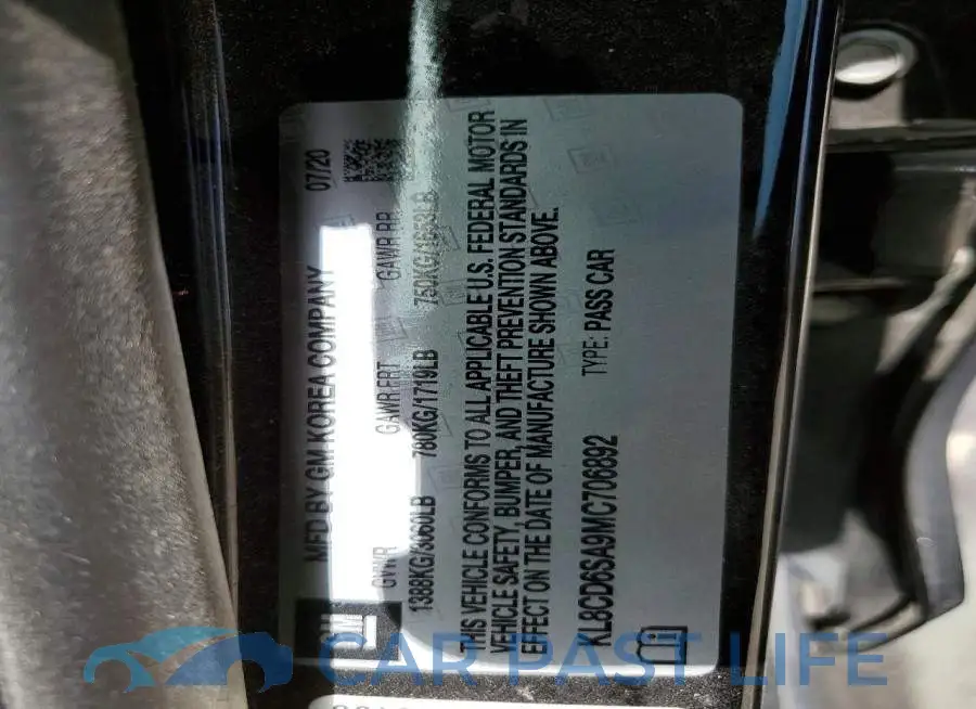 KL8CD6SA9MC706892# 12
