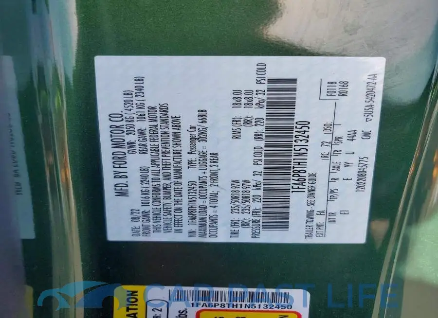 1FA6P8TH1N5132450# 12