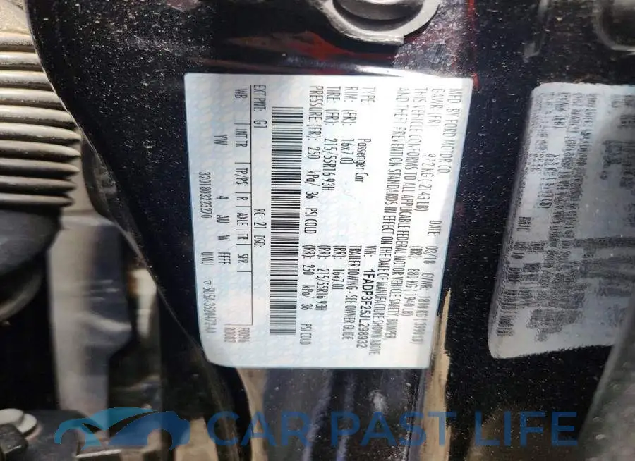 1FADP3F25JL298932# 12