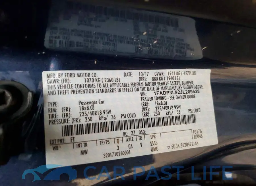 1FADP3L92JL209528# 12