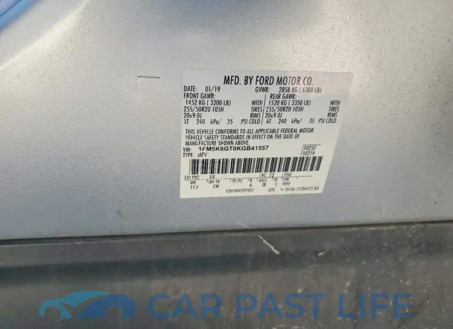 1FM5K8GT0KGB41557# 14