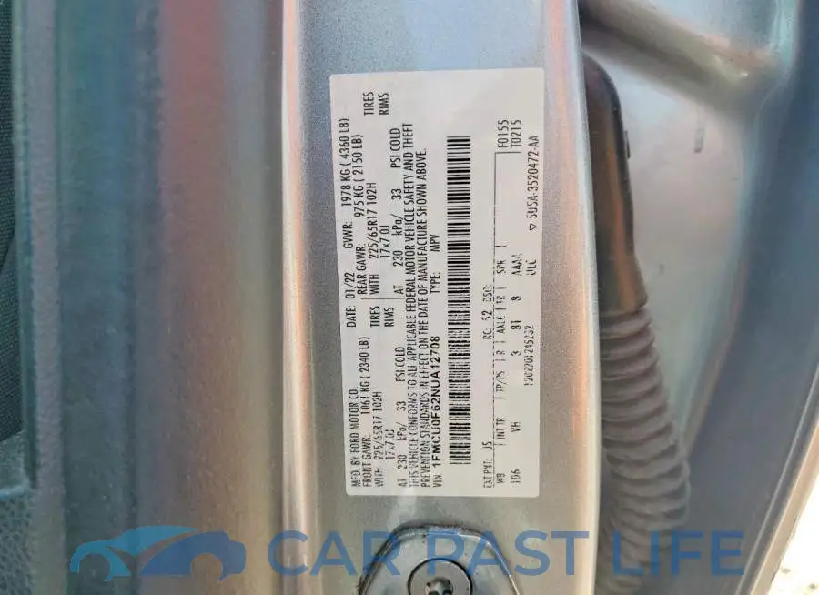 1FMCU0F62NUA12708# 14