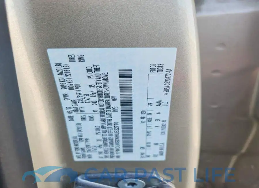 1FMCU0GD6HUE22770# 13