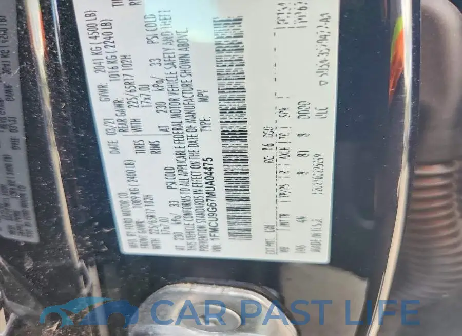 1FMCU9G67MUA04475# 13