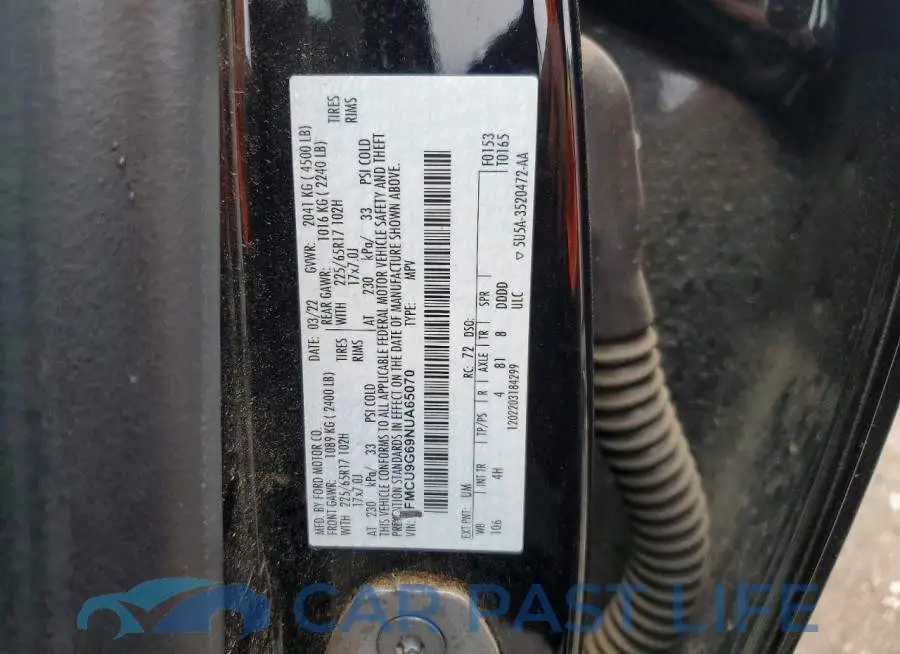 1FMCU9G69NUA65070# 12