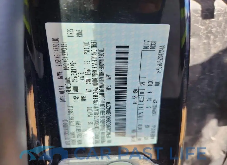 1FMCU9GD9KUB04279# 13