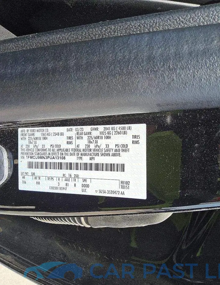 1FMCU9MN3PUA13108# 13
