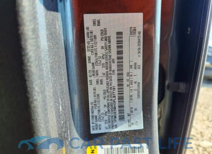 1FMDE5BH3PLB77181# 13