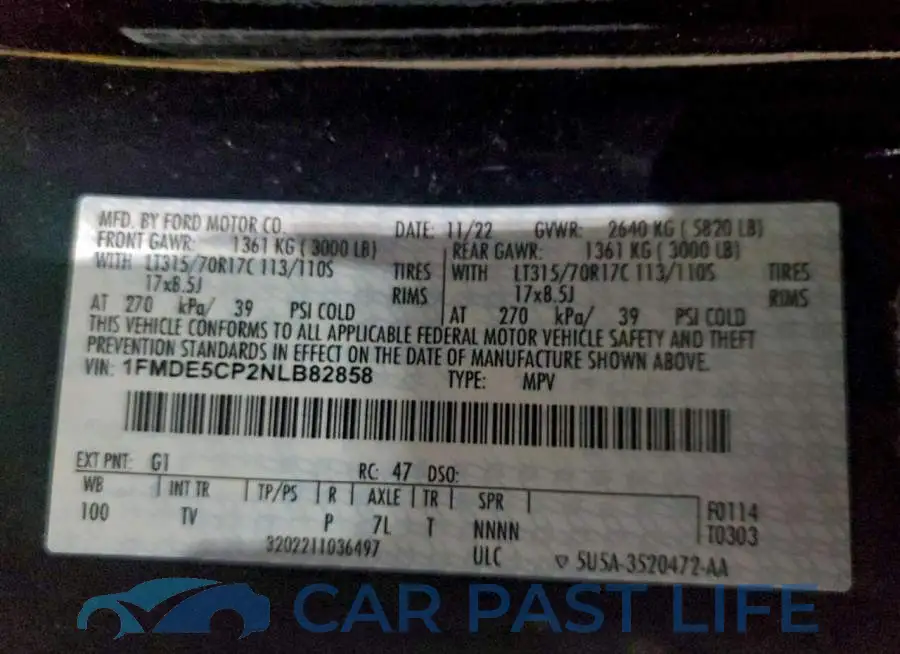 1FMDE5CP2NLB82858# 13