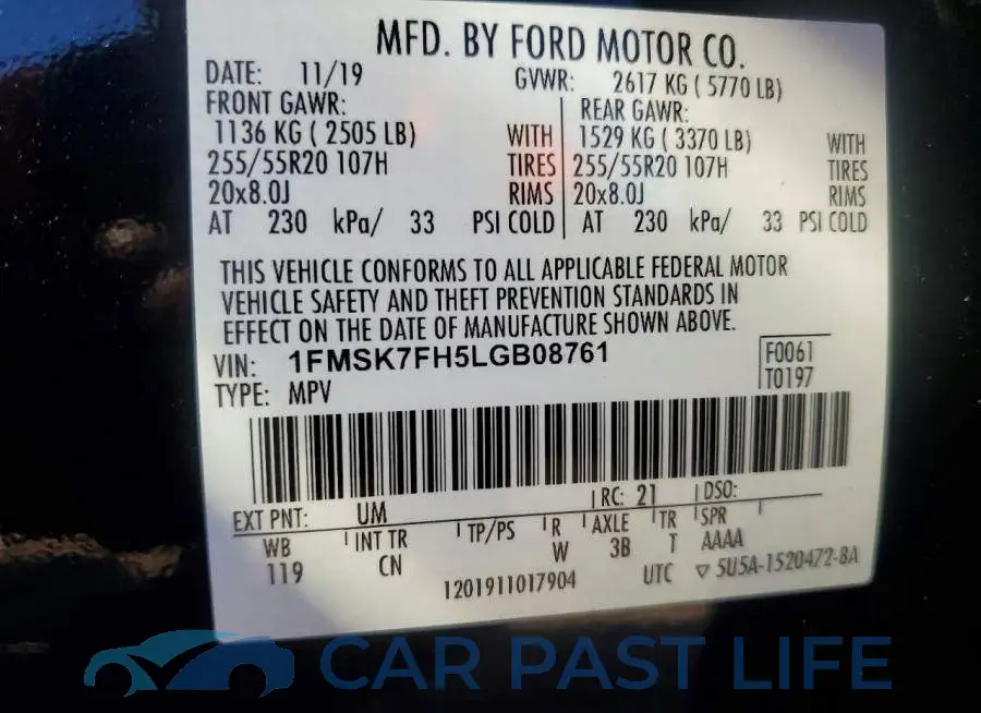 1FMSK7FH5LGB08761# 13