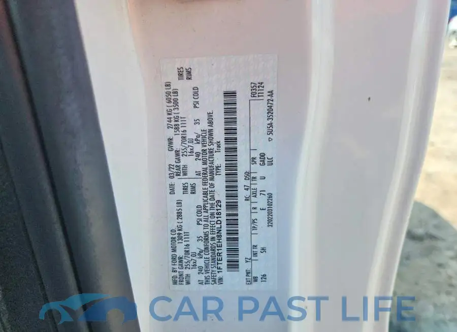 1FTER1EH8NLD18129# 12