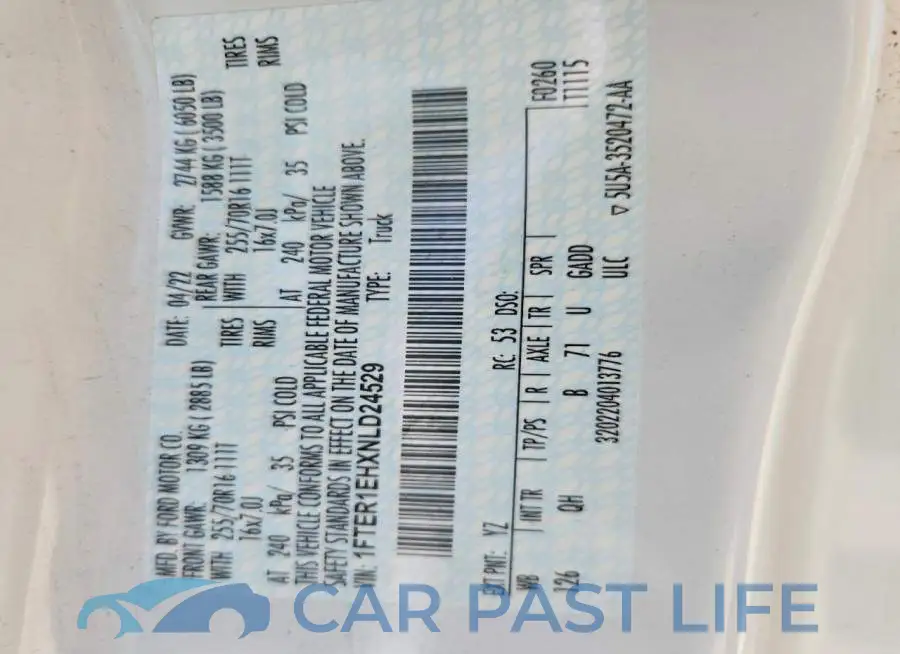 1FTER1EHXNLD24529# 12