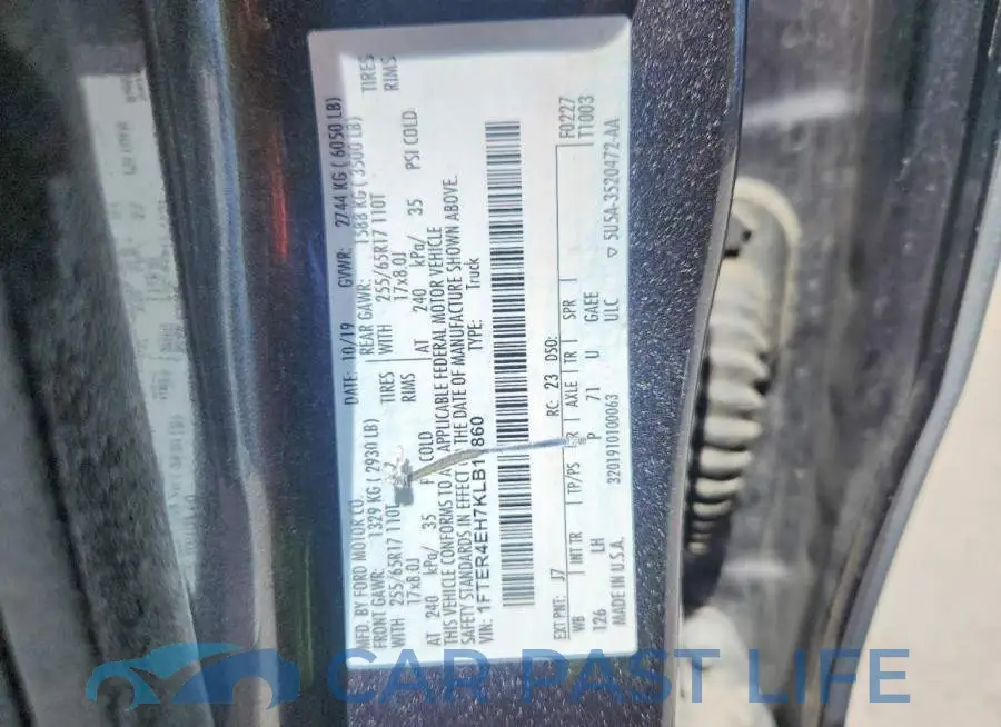 1FTER4EH7KLB11860# 12