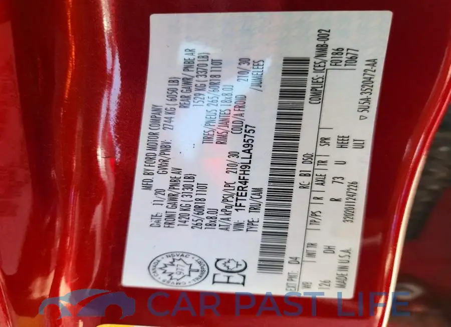 1FTER4FH9LLA95757# 12