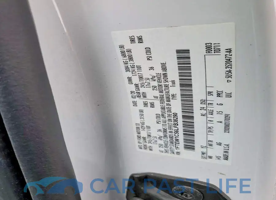 1FTEW1C56LFB38290# 12