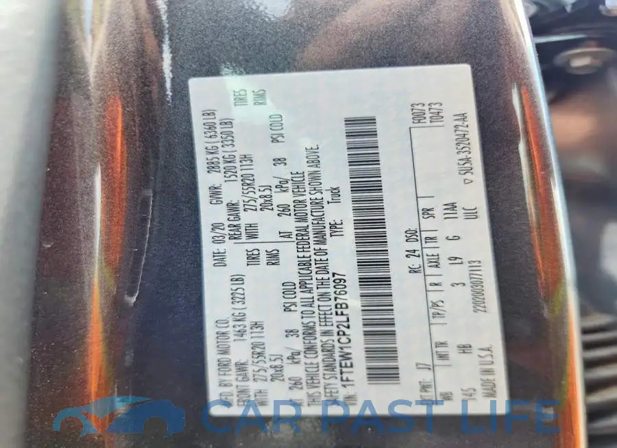 1FTEW1CP2LFB76097# 12