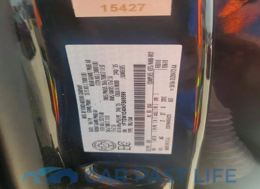 1FTEW1E40KFB69599# 13