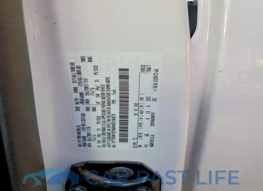 1FTEW1E56KKE16673# 12
