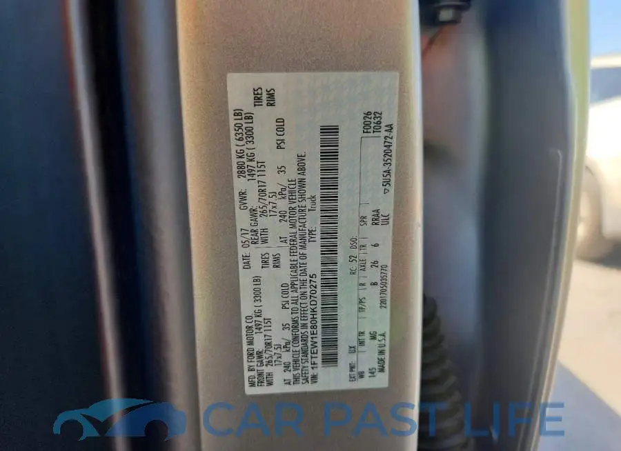 1FTEW1E80HKD70275# 12
