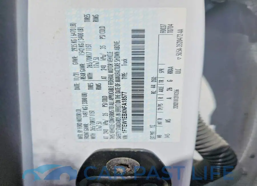 1FTEW1EBXNFA18577# 12