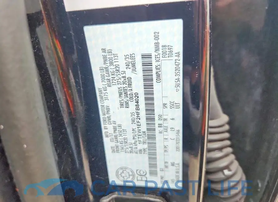 1FTEW1EF2HFB84020# 12