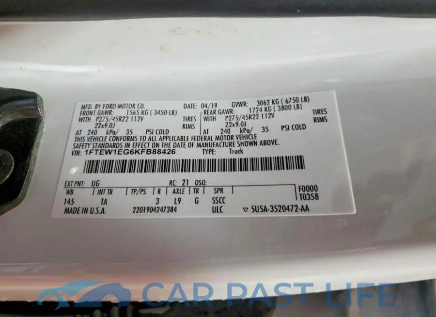 1FTEW1EG6KFB88426# 13