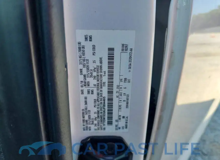 1FTEW1EG8JFB94405# 12