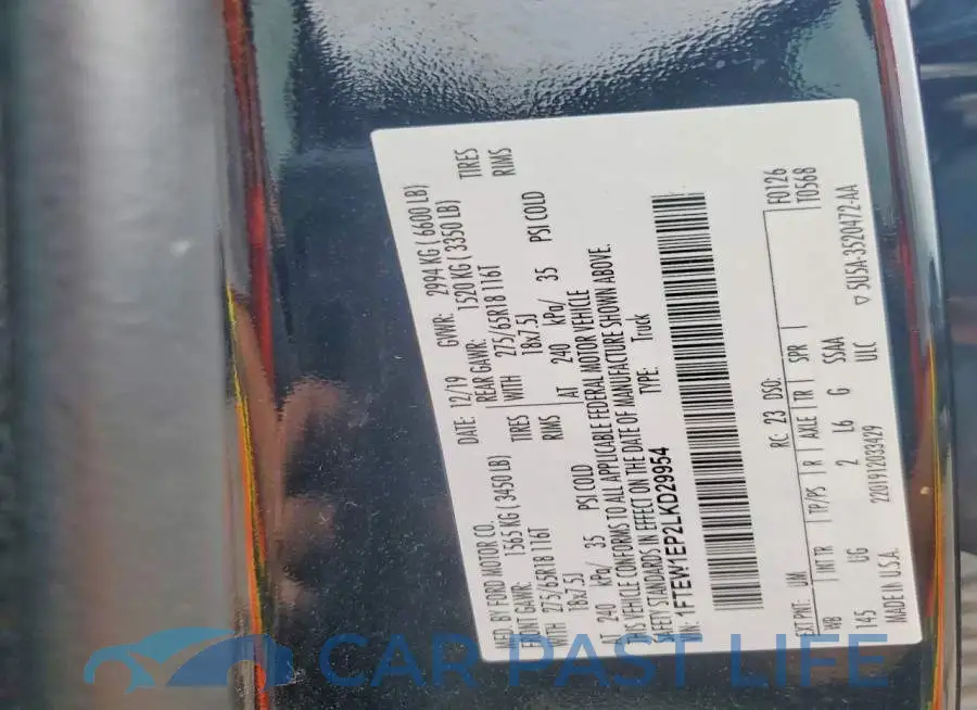 1FTEW1EP2LKD29954# 12