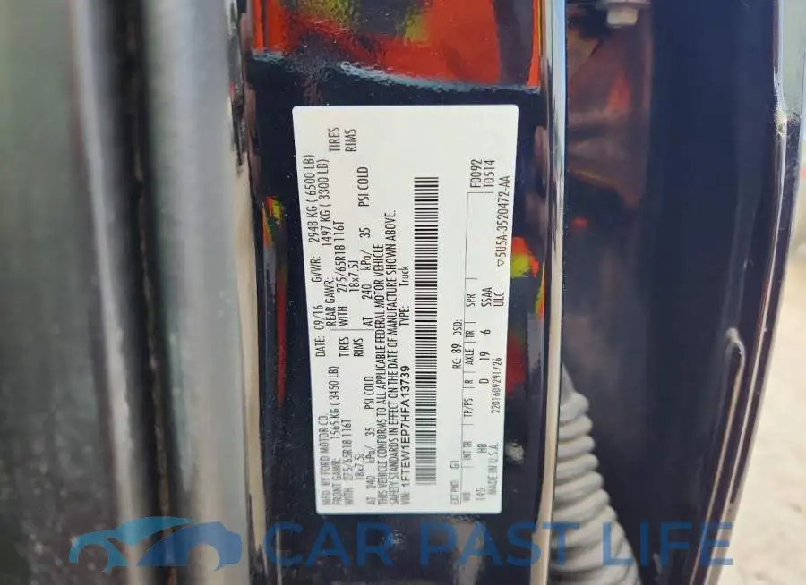 1FTEW1EP7HFA13739# 12