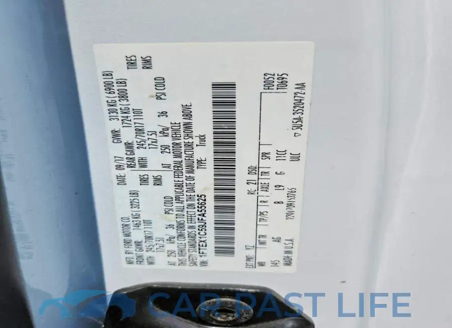 1FTEX1C59JFA55625# 12