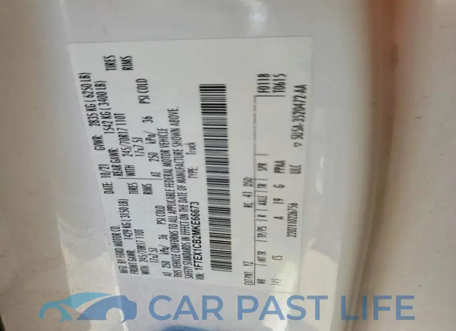 1FTEX1CB2MKE66673# 12