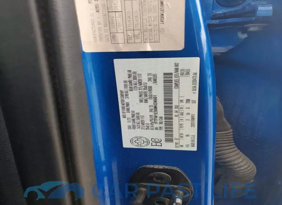 1FTFW1E58MKE96601# 12