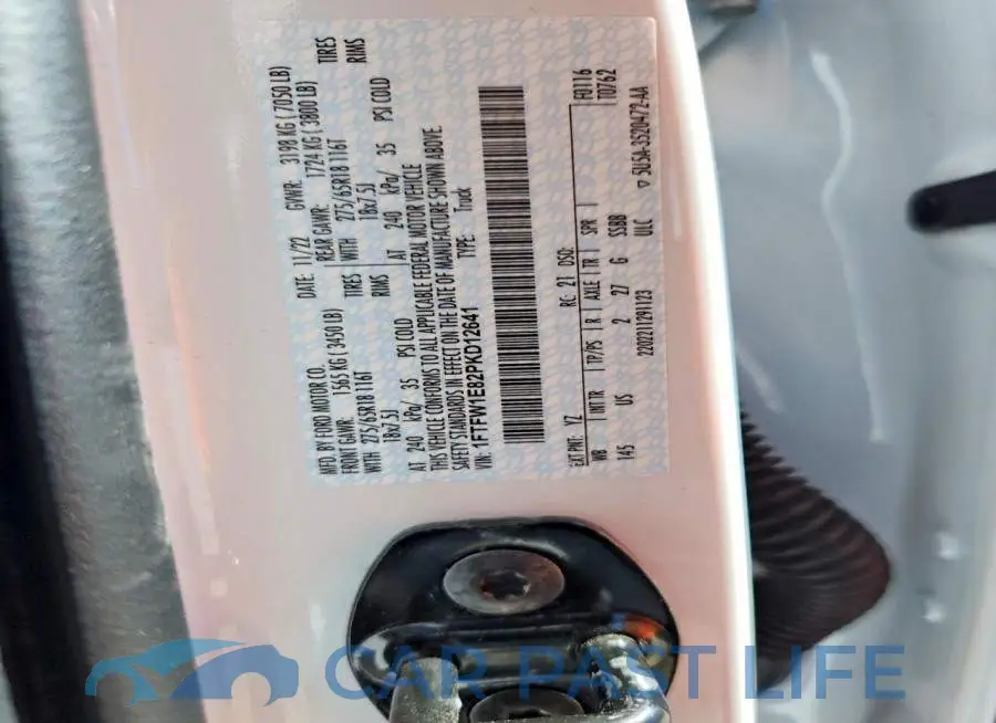 1FTFW1E82PKD12641# 12
