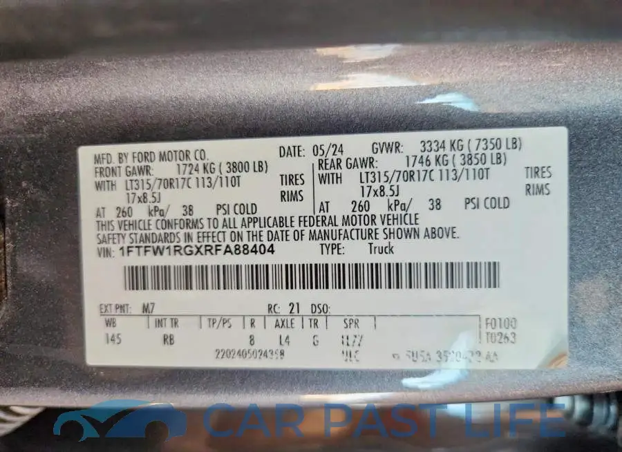 1FTFW1RGXRFA88404# 12