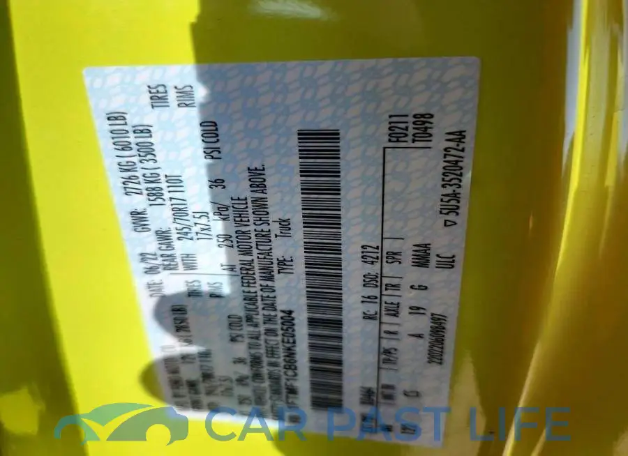 1FTMF1CB6NKE05004# 13