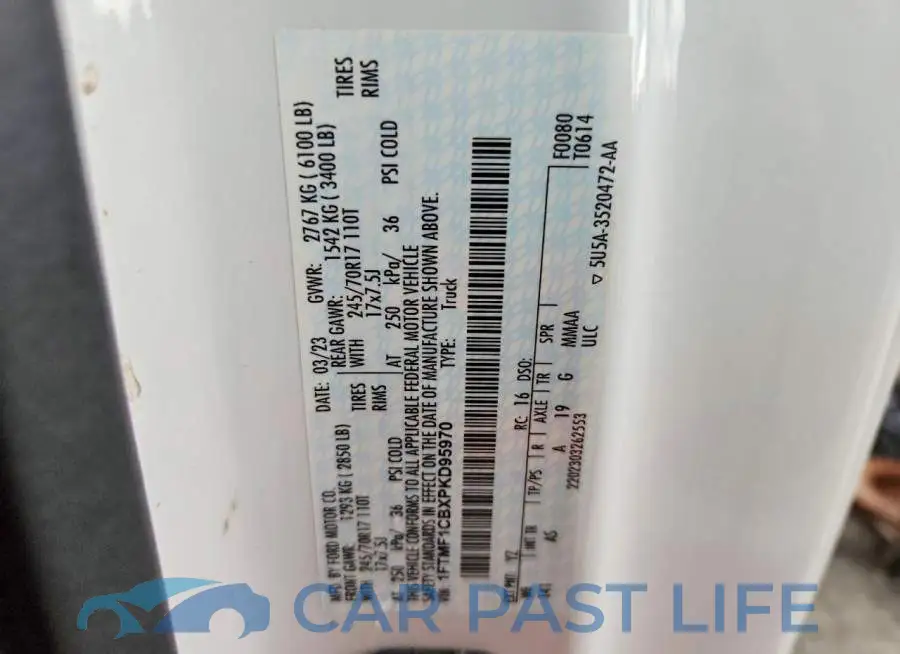 1FTMF1CBXPKD95970# 12