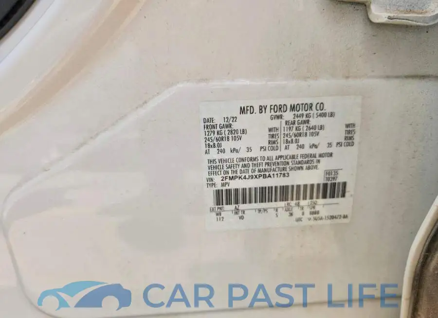 2FMPK4J9XPBA11783# 12