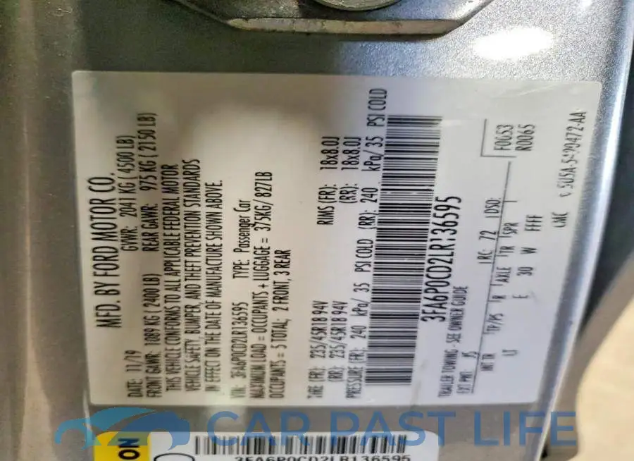 3FA6P0CD2LR136595# 12