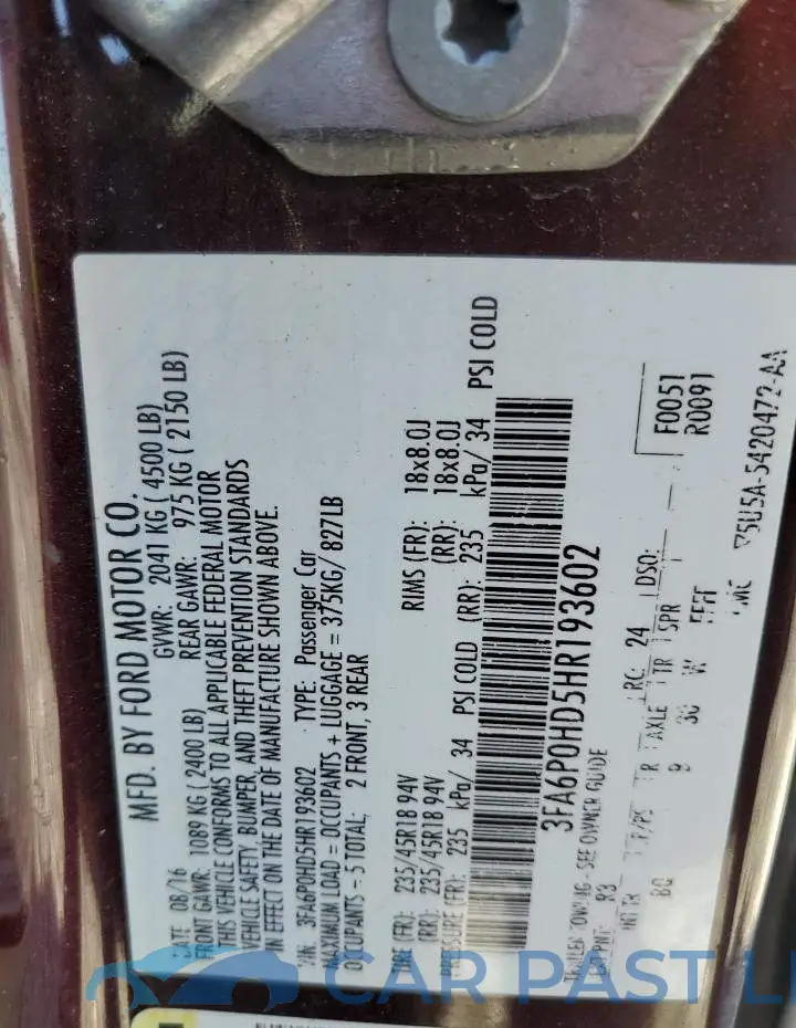 3FA6P0HD5HR193602# 13
