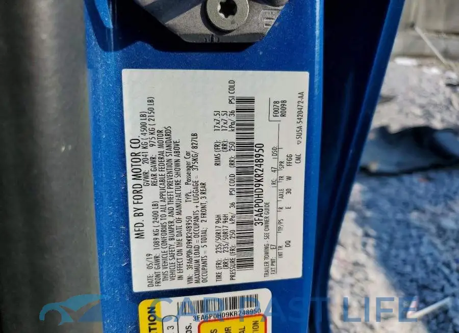 3FA6P0HD9KR248950# 12