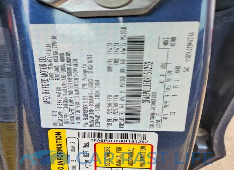 3FA6P0LU5KR151252# 12