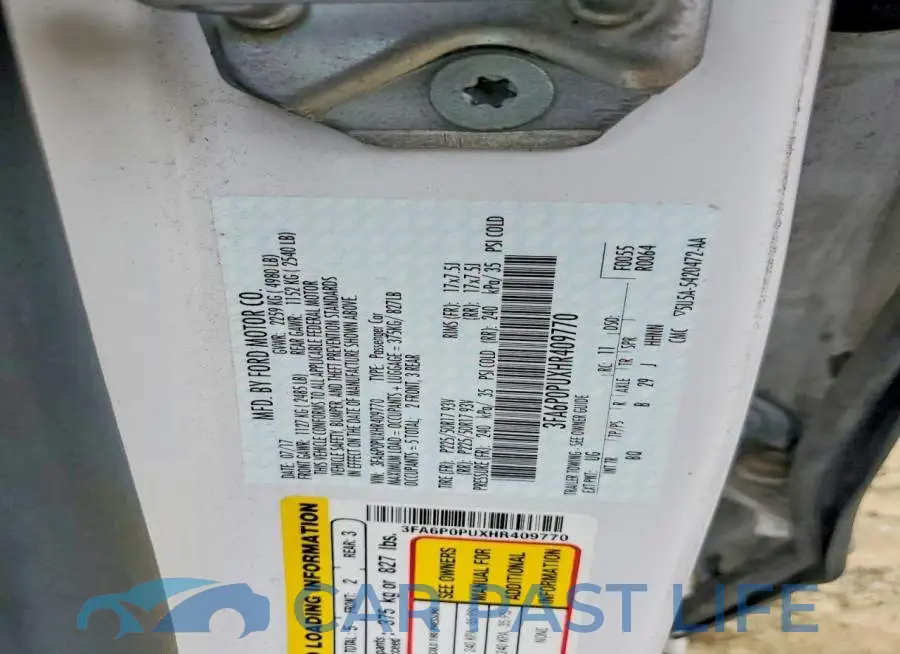 3FA6P0PUXHR409770# 12