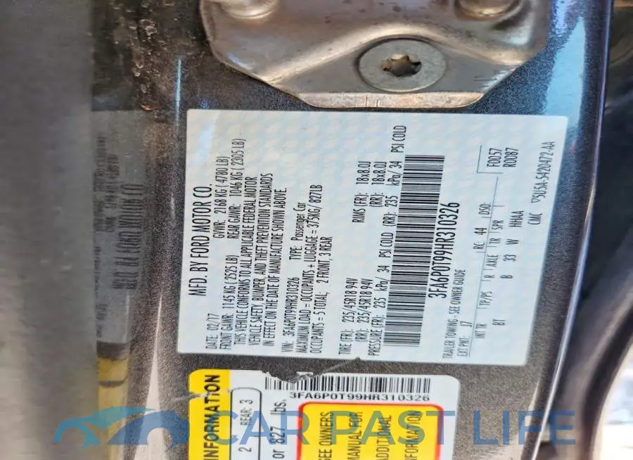 3FA6P0T99HR310326# 12