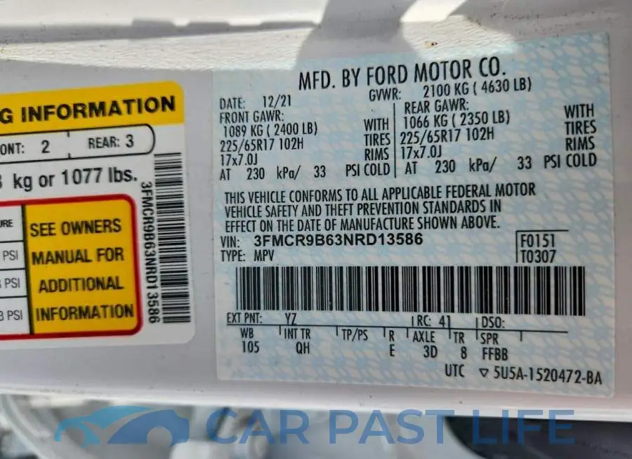 3FMCR9B63NRD13586# 12
