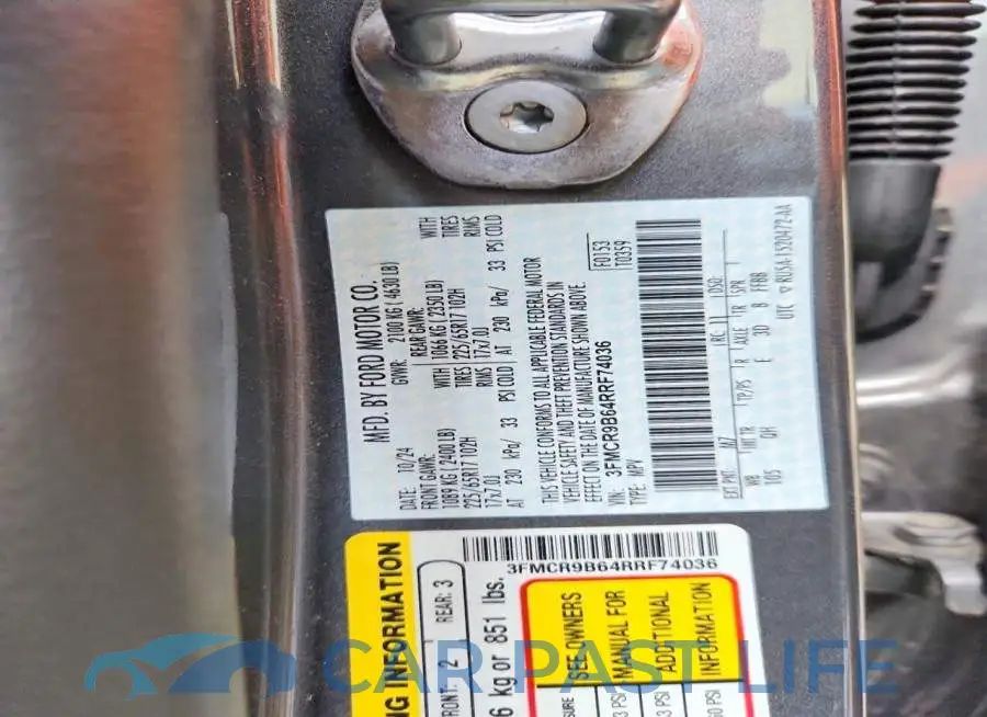 3FMCR9B64RRF74036# 14