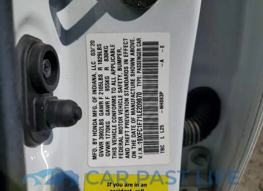 19XFC1F71LE209870# 12