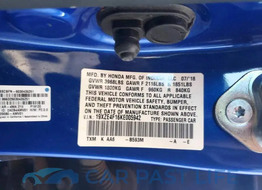 19XZE4F16KE005942# 12