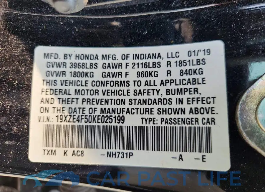 19XZE4F50KE025199# 13